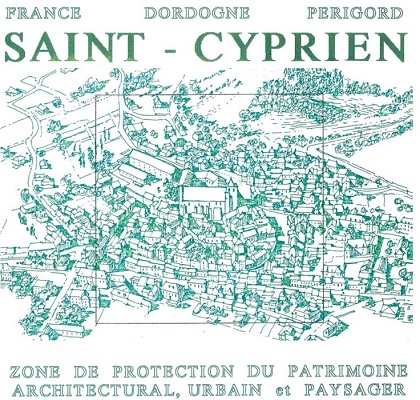 vue de Saint-Cyprien Dordogne, plan